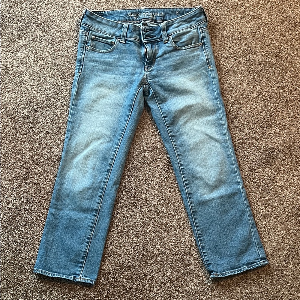 American Eagle Outfitters Light Blue Straight Jean Capris